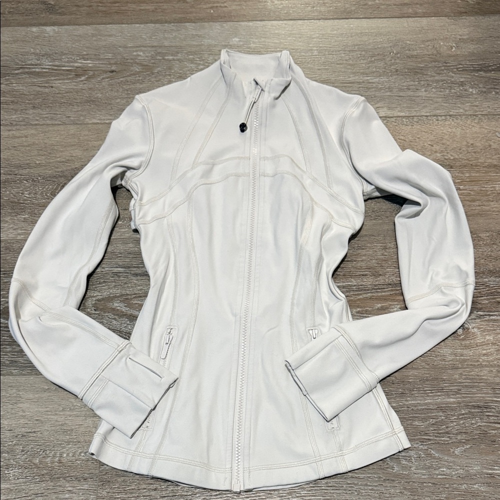 Lululemon Athletica White Zip-Up Sweatshirt
